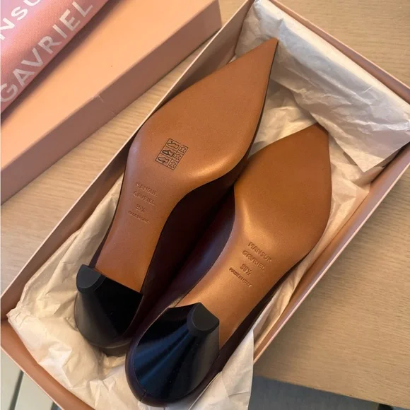 Mansur Gavriel Plum colored Leather Heels - Picture 3 of 5